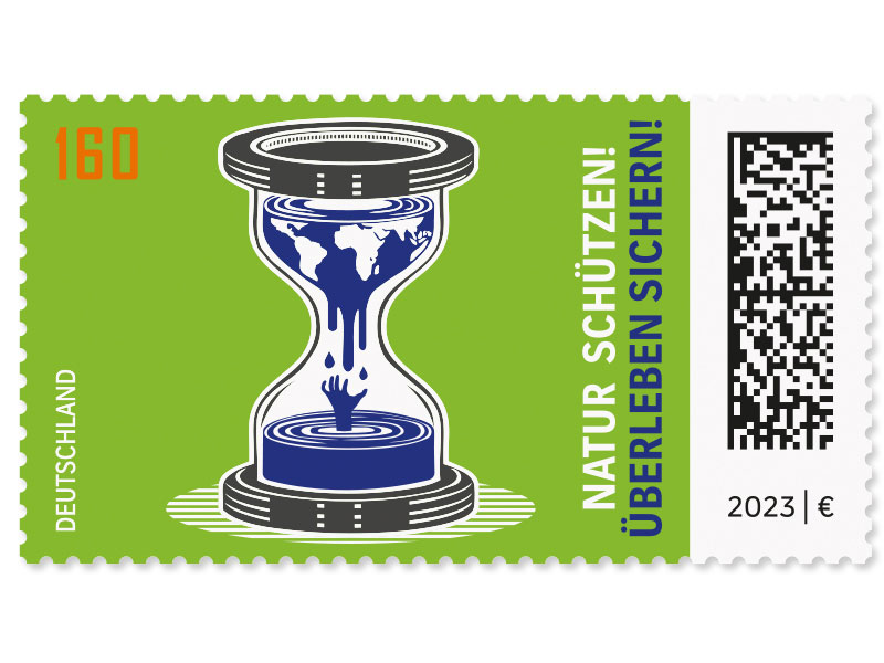 Natur schtzen! berleben sichern!, Briefmarke zu 1,60 EUR, 10er-Bogen
