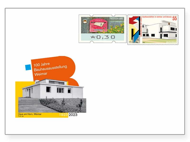 Gedenkbriefumschlag "100 Jahre Bauhausausstellung Weimar"