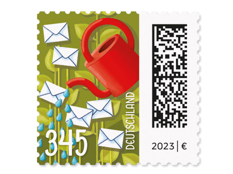 Briefbeet, Briefmarke zu 3,45 EUR, 10er-Bogen