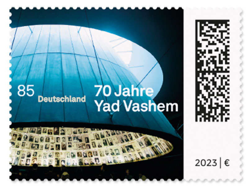 70 Jahre Yad Vashem, Briefmarke zu 0,85 EUR, 10er-Bogen
