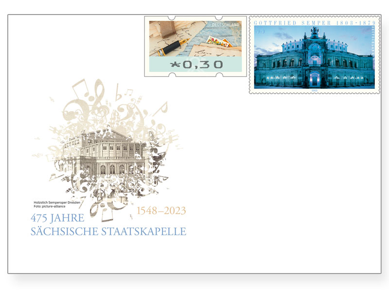Gedenkbriefumschlag "475 Jahre Schsische Staatskapelle Dresden"