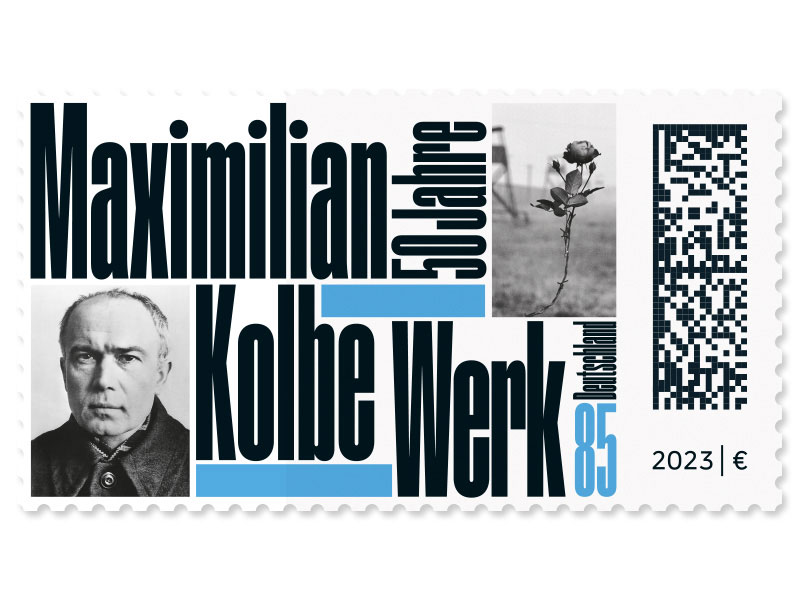 50 Jahre Maximilian-Kolbe-Werk, Briefmarke zu 0,85 EUR, 10er-Bogen