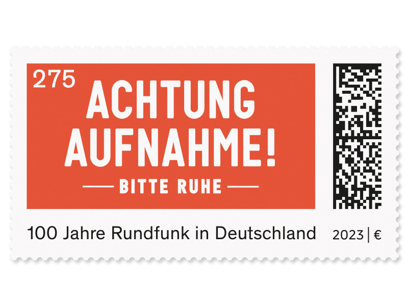 100 Jahre Rundfunk in Deutschland, Briefmarke zu 2,75 EUR, 10er-Bogen
