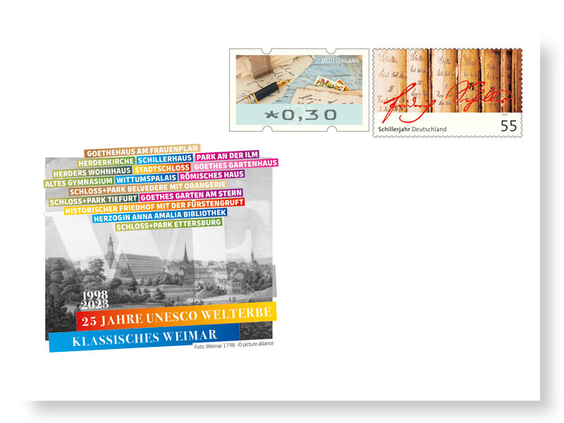 Gedenkbriefumschlag "25 Jahre Weltkulturerbe UNESCO - Klassisches Weimar"