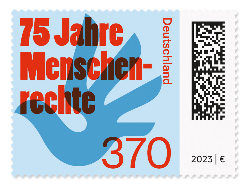 75 Jahre Allgemeine Erklrung der Menschenrechte, Briefmarke zu 3,70 EUR, 10er-Bogen