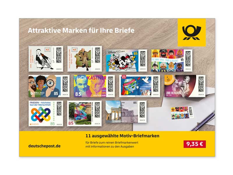 Steckkarte "Attraktive Marken fr Ihre Briefe"