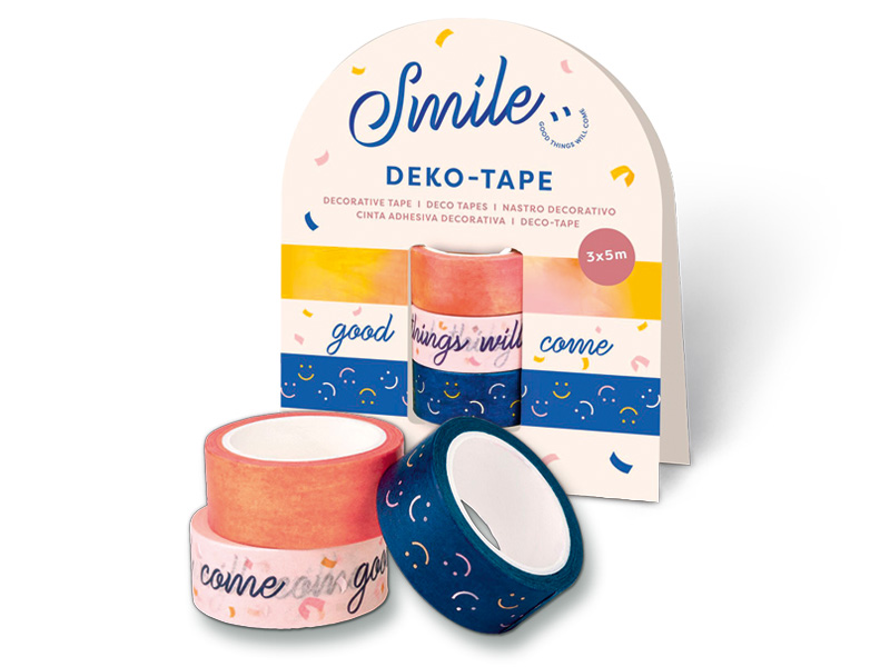 "Smile" Deko-Tape 3er-Set