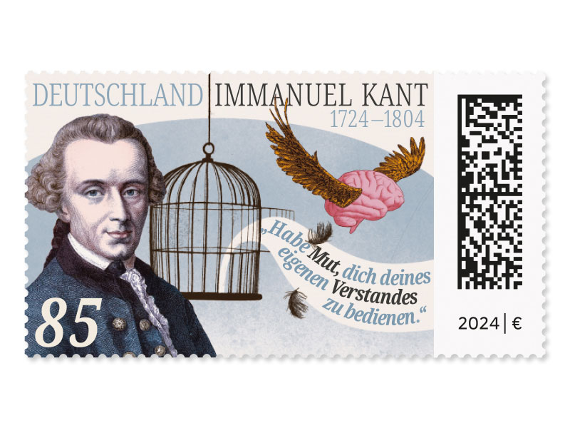 300. Geburtstag Immanuel Kant, Briefmarke zu 0,85 EUR, 10er-Bogen