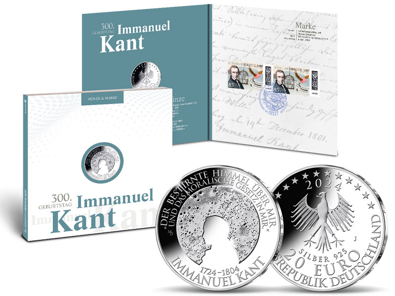 Numisfolder Mnze & Marke "300. Geburtstag Immanuel Kant"