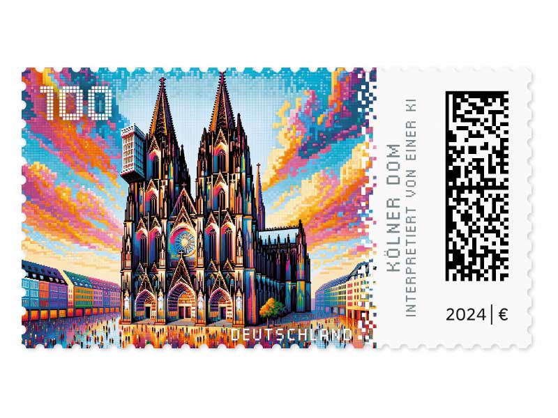 Klner Dom, Briefmarke zu 1,00 EUR, 10er-Bogen