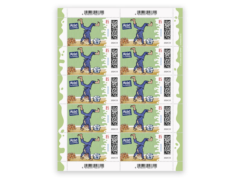 Michel macht einen Handstand