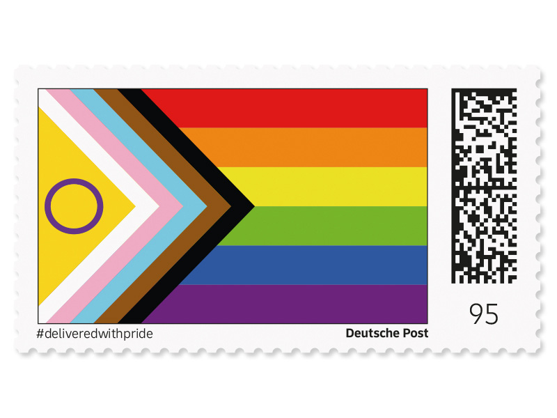 Limitierte Sonderedition #deliveredwithpride, Briefmarke zu 0,95 EUR, 10er-Bogen