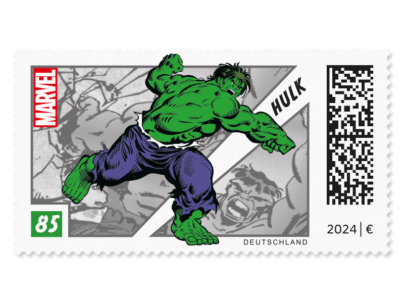Hulk, Briefmarke zu 0,85 EUR, 10er-Bogen