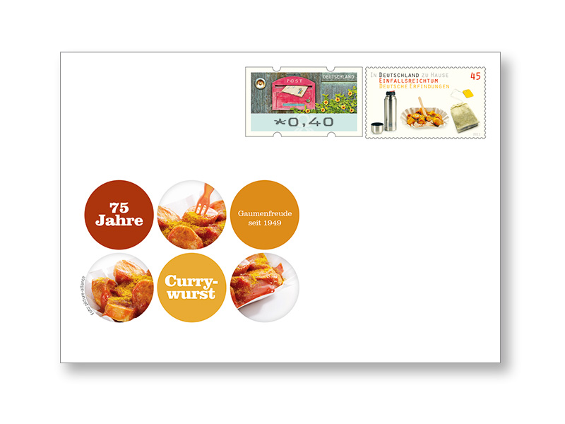 Gedenkbriefumschlag "75 Jahre Currywurst"