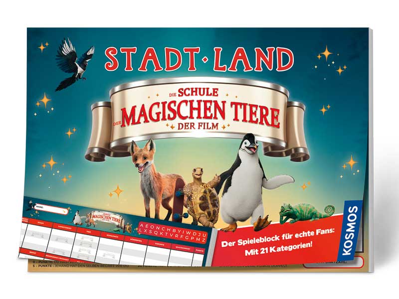 Spieleblock "Stadt - Land - Die Schule der magischen Tiere"