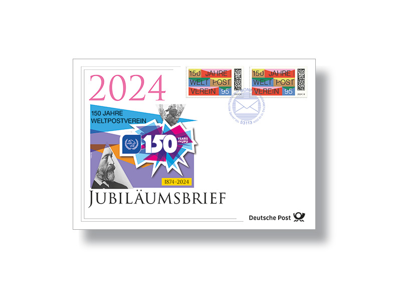 Jubiläumsbrief 150 Jahre Weltpostverein