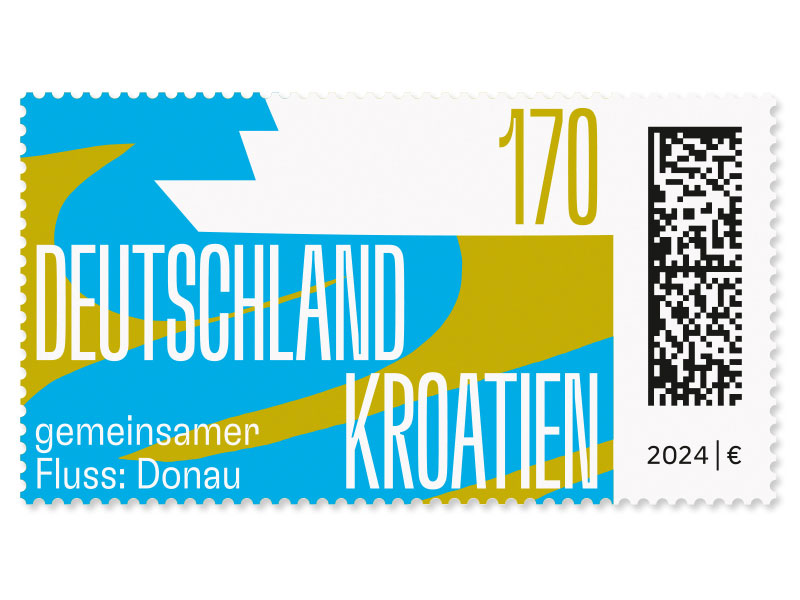 Deutschland - Kroatien, gemeinsamer Fluss: Donau, Briefmarke zu 1,70 EUR, 10er-Bogen