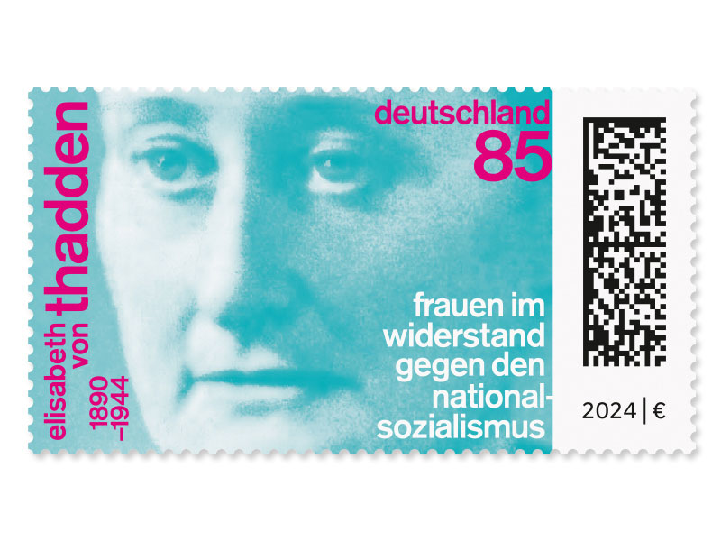 Elisabeth von Thadden (1890-1944), Briefmarke zu 0,85 EUR, 10er-Bogen
