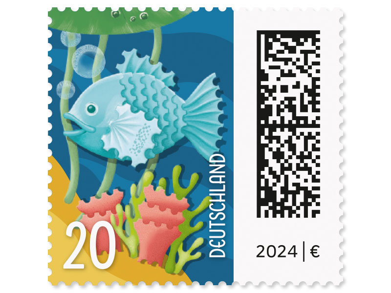 Zackenbarsch, Briefmarke zu 0,20 EUR, 10er-Bogen