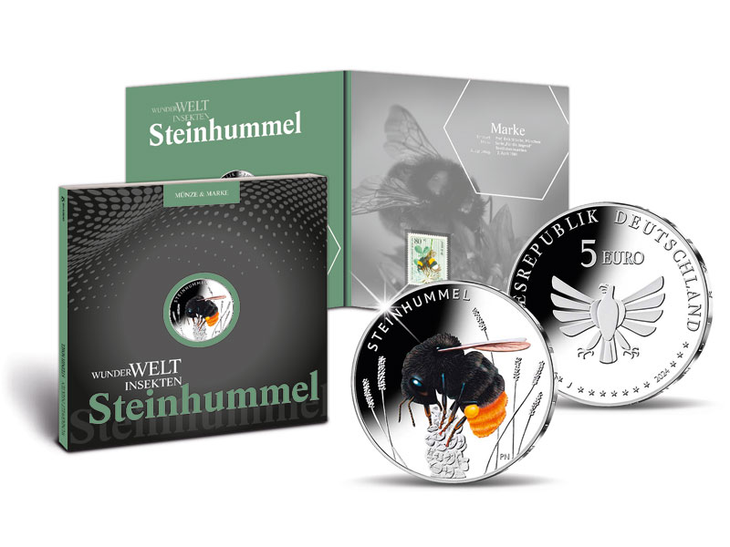 Numisfolder Mnze & Marke: "Steinhummel"