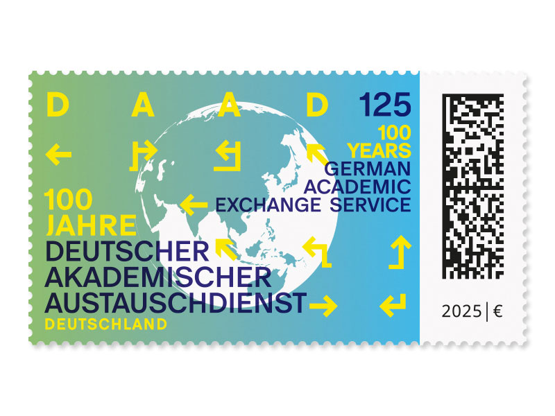 100 Jahre Deutscher Akademischer Austauschdienst, Briefmarke zu 1,25 EUR, 10er-Bogen