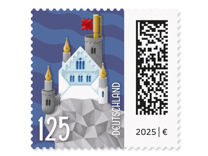 Briefburg, Briefmarke zu 1,25 EUR, 10er-Bogen