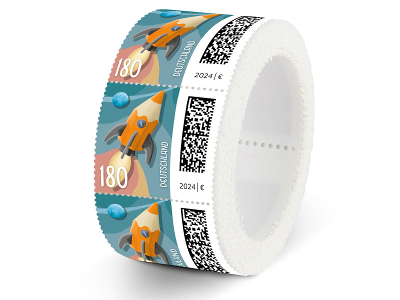 Raketenpost, Briefmarke zu 1,80 EUR, 200er-Rolle