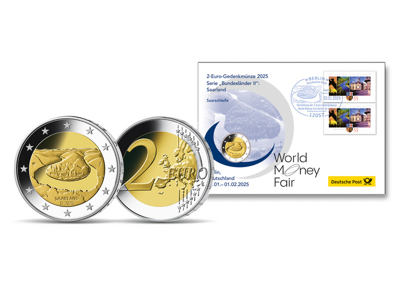 Gedenkbrief World Money Fair 2025: "Saarland (Saarschleife)"