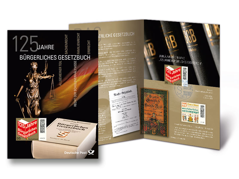 Erinnerungsblatt "125 Jahre Brgerliches Gesetzbuch"