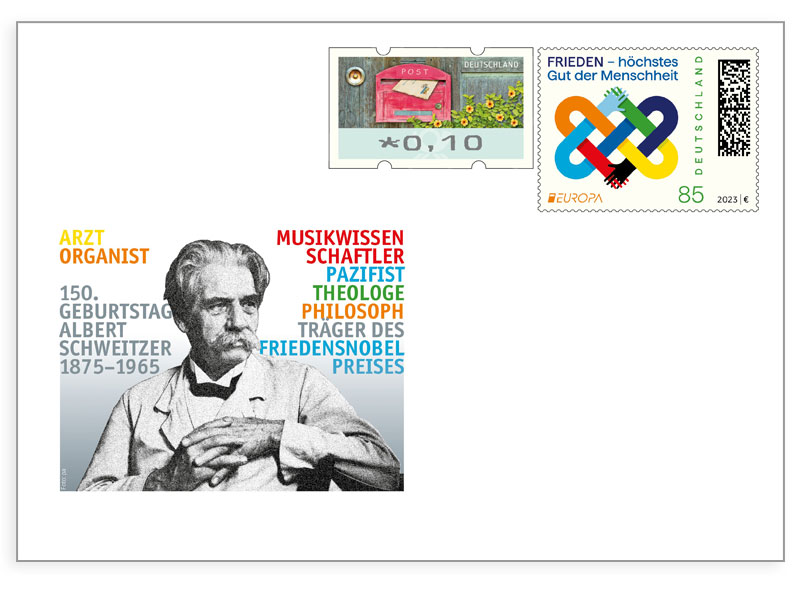 Gedenkbriefumschlag "150. Geburtstag Albert Schweitzer"