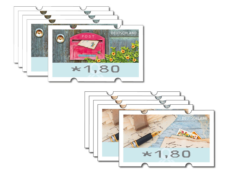 Automatenmarken-10er-Set  1,80 EUR, Motivgemischt, 2025
