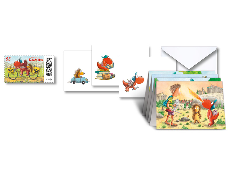 Grußkartenset Der kleine Drache Kokosnuss