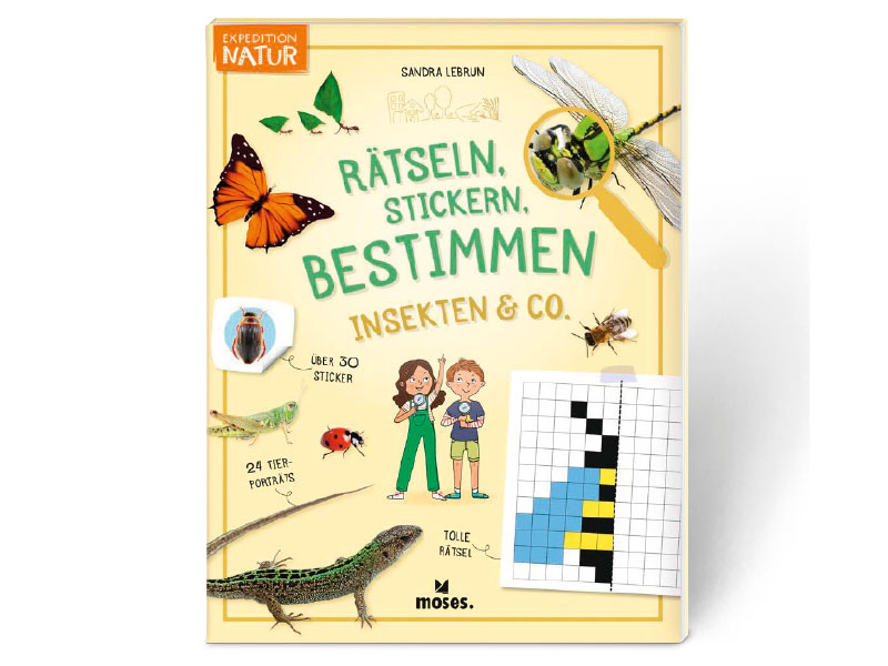 Mitmachbuch "Rtseln, stickern, bestimmen - Insekten & Co."