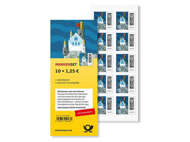 Markenset Briefburg, Briefmarke zu 1,25 ?, 10er-Set
