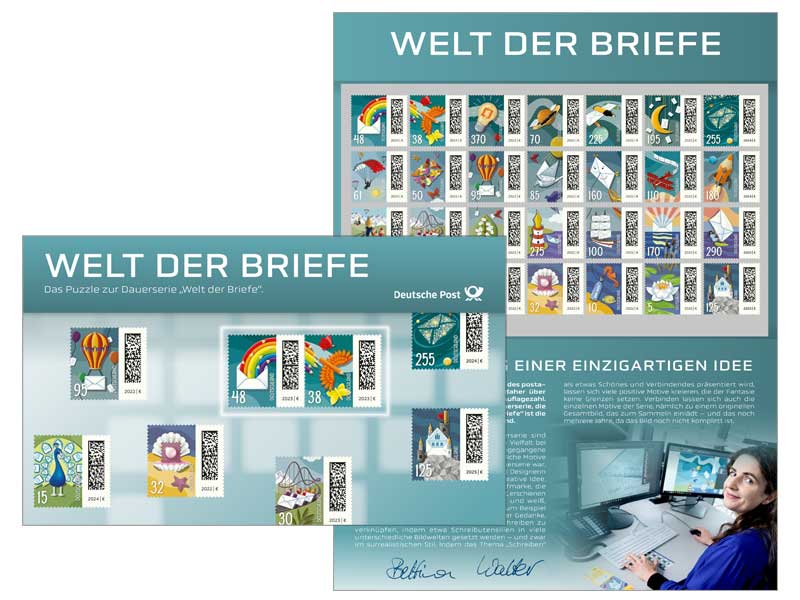 Presentation-Pack: Puzzle "Welt der Briefe" - handsigniert