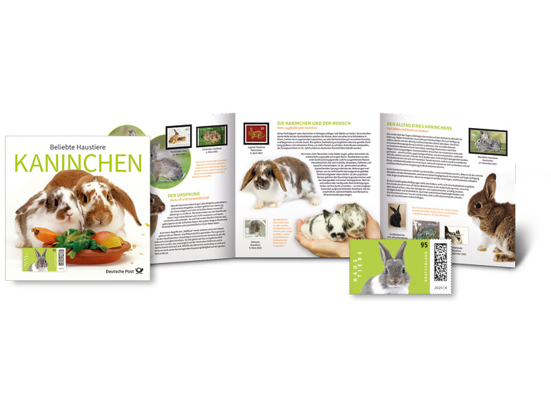 Schmuckblatt "Beliebte Haustiere - Kaninchen"