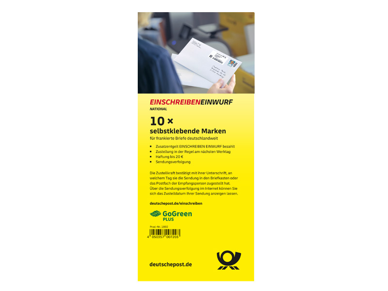 Einschreiben Einwurf, 10er-Marken-Set 