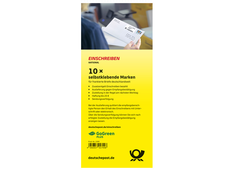 Einschreiben, 10er-Marken-Set