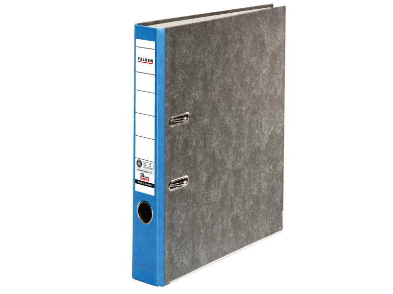 Falken, Recycling-Wolkenmarmor-Ordner A4, 5 cm, blau