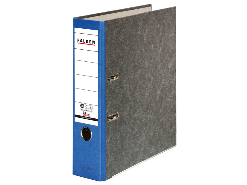 Falken, Recycling-Wolkenmarmor-Ordner A4, 8 cm, blau