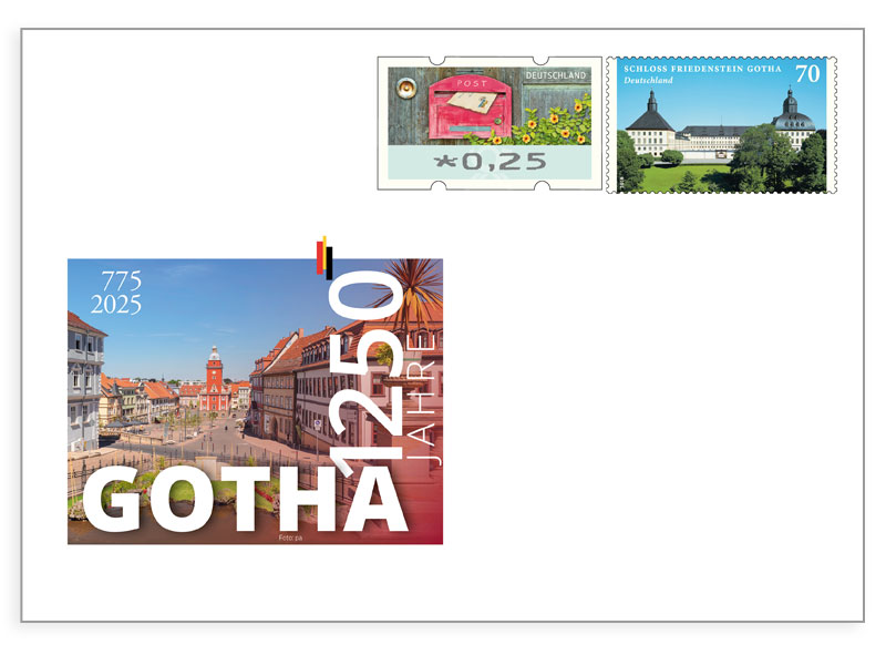 Gedenkbriefumschlag "1250 Jahre Gotha"