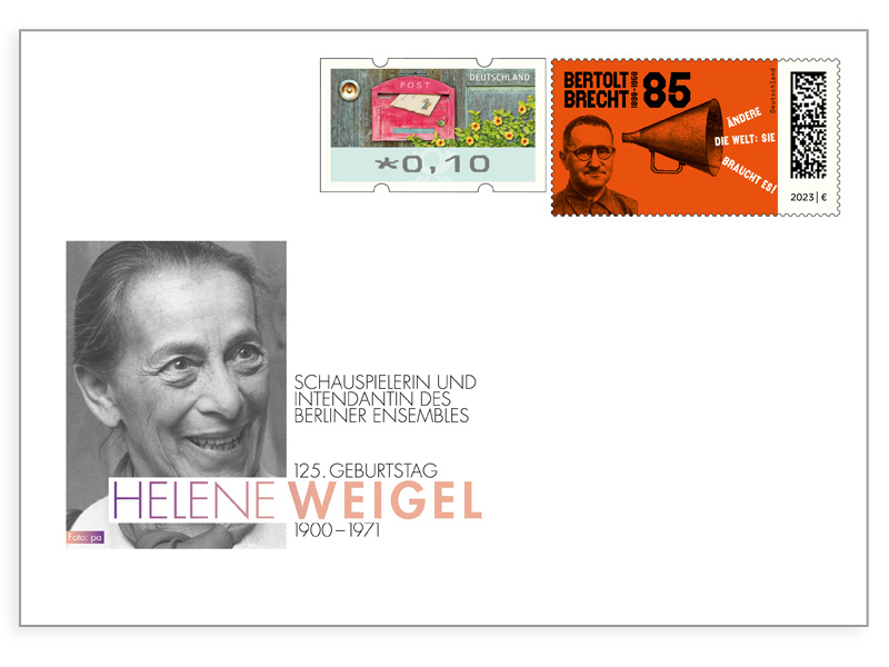 Gedenkbriefumschlag "125. Geburtstag Helene Weigel"