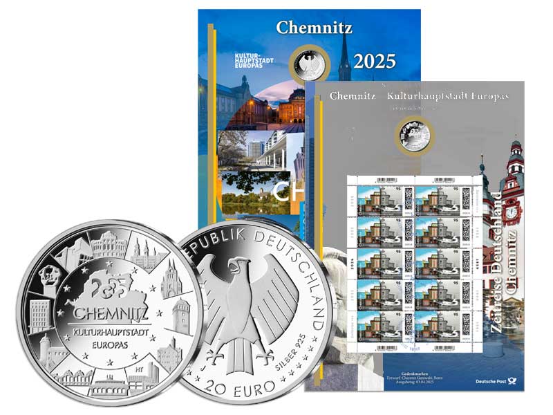 Numisblatt "Chemnitz - Kulturhauptstadt Europas 2025" 