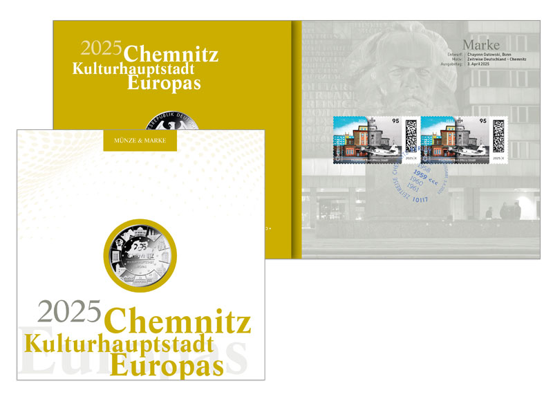 Numisfolder Mnze & Marke: "Chemnitz - Kulturhauptstadt Europas 2025" 