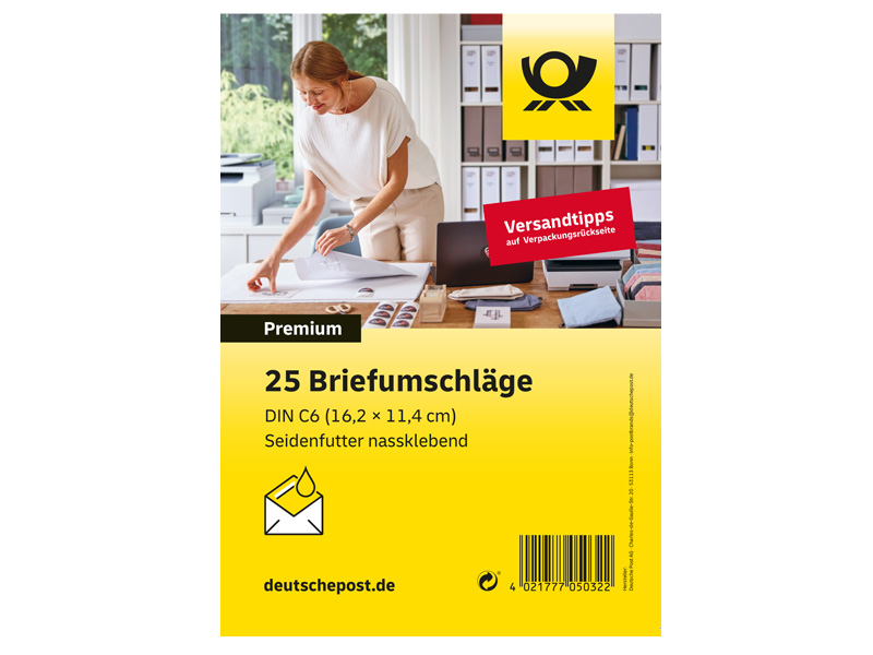 Bild Briefumschlag ohne Fenster nassklebend
