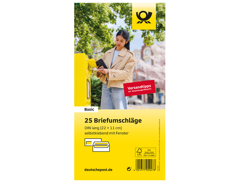 Briefumschlag mit Fenster selbstklebend