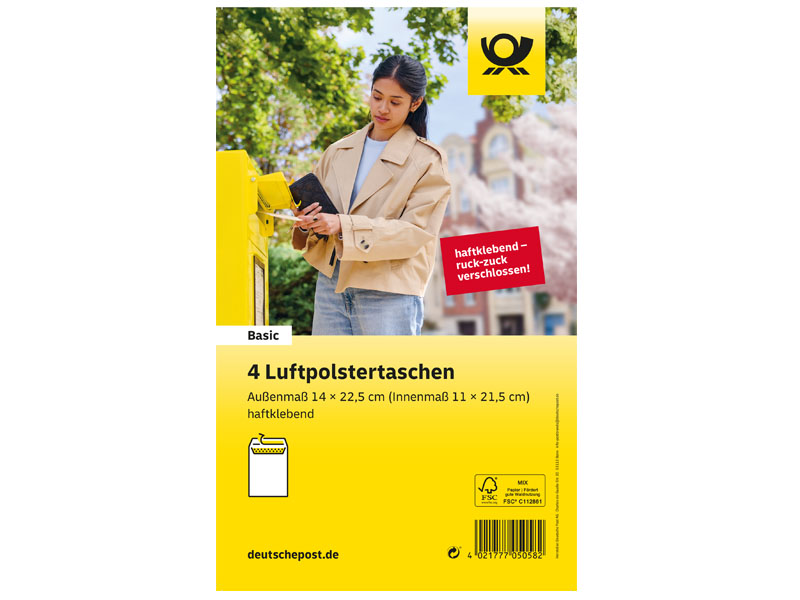Deutsche Post Luftpolstertasche Typ B, 4 Stck