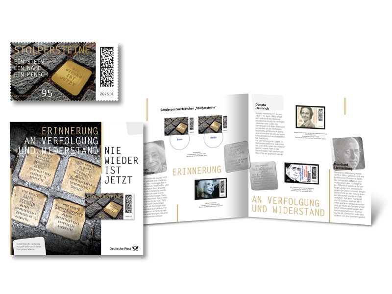 Philatelistisches Gedenkblatt Stolpersteine
