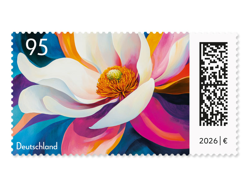 Magnolienbl�te - mit KI generierte, abstrakte Malerei