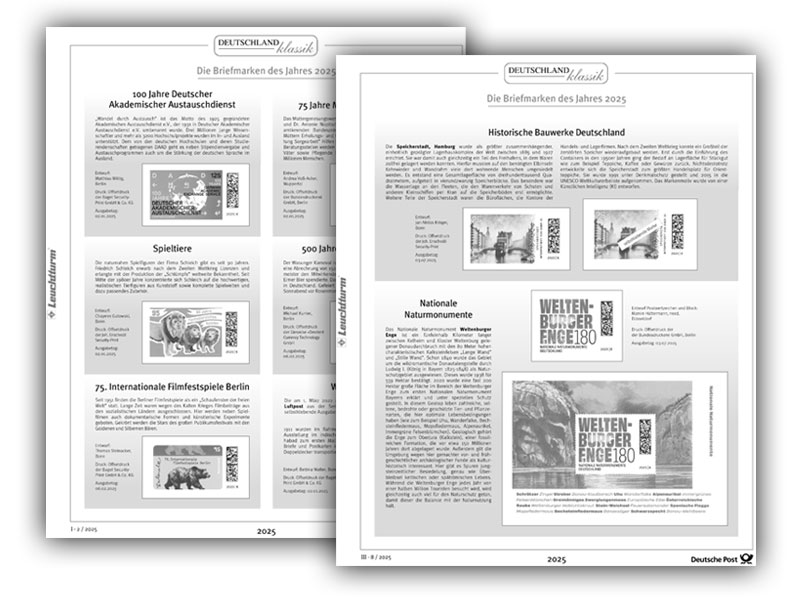 Deutschland klassik, Vordruckbl�tter 2025